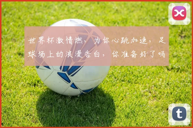 世界杯激情燃，为你心跳加速，足球场上的浪漫告白，你准备好了吗